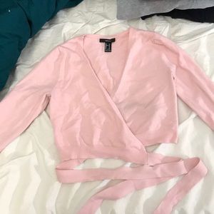 baby pink wrap around top!